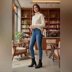 INC International Concepts Black Heeled Boots